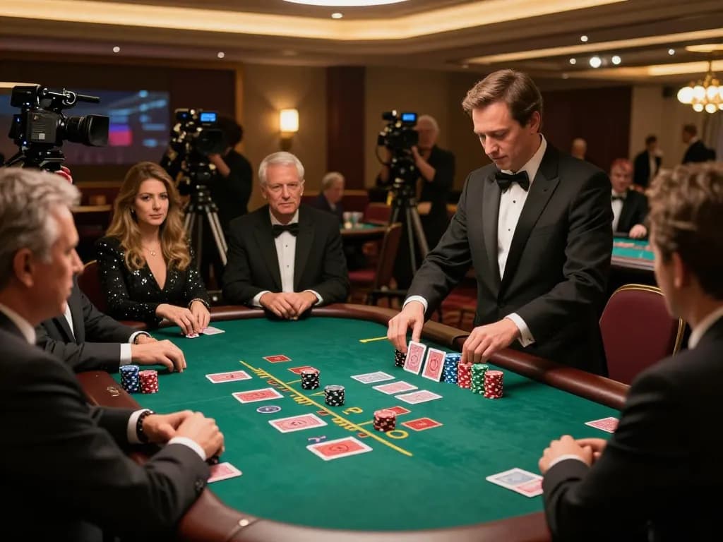 kkwin players enjoying an exciting blackjack game in a luxurious casino atmosphere
