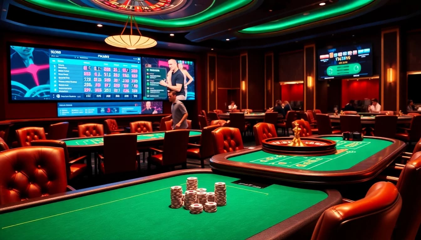 Immerse yourself in the thrilling world of gambling at sc88.archi with enticing casino tables and chips.