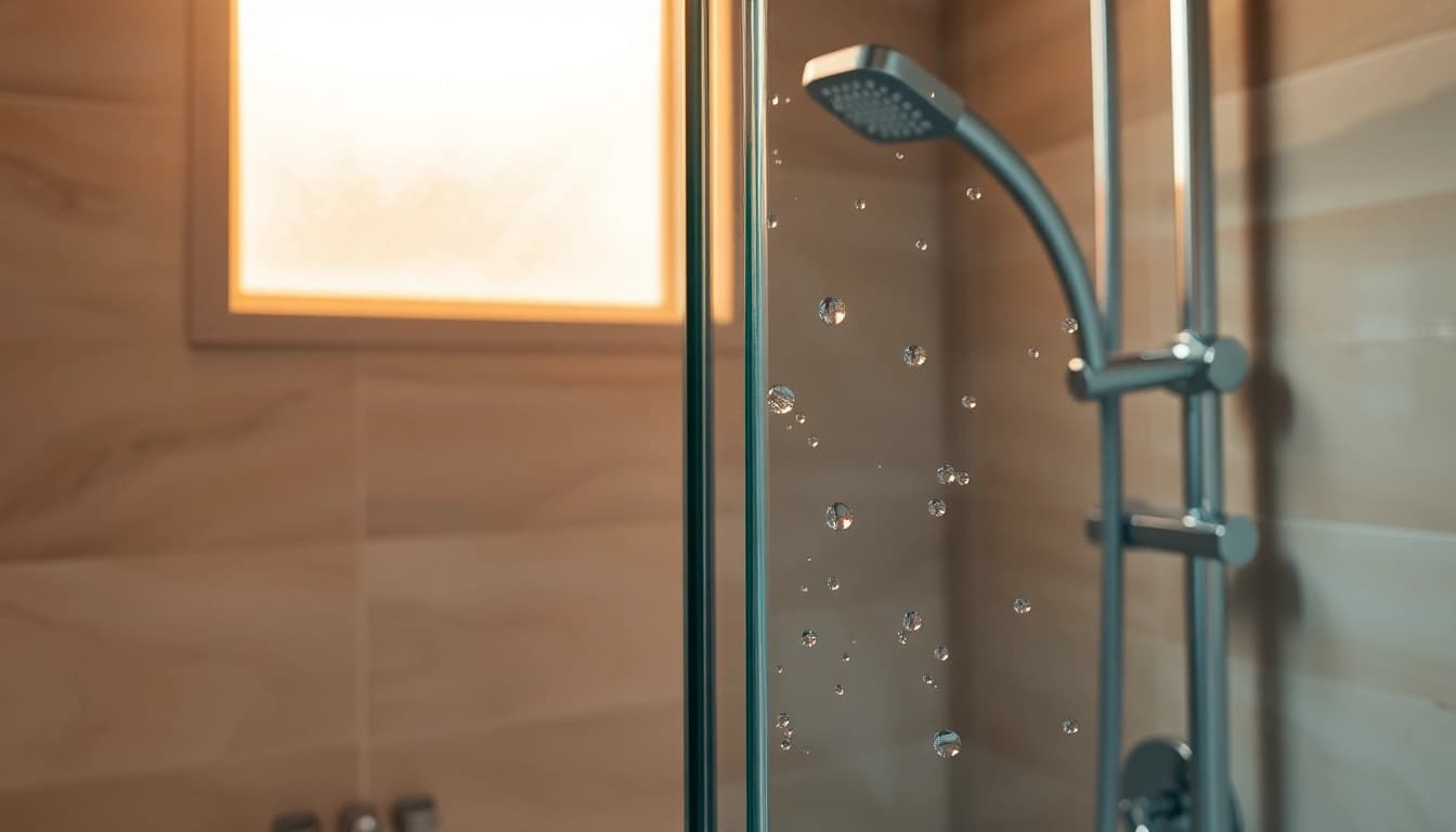 Experience elegant showers with a sleek design and polished features in a luxurious setting.