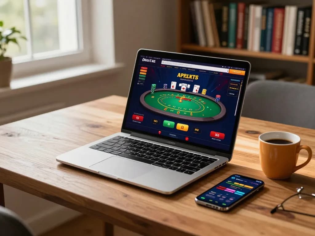 Players strategizing with fb88 on their screens during an engaging online blackjack session at home.