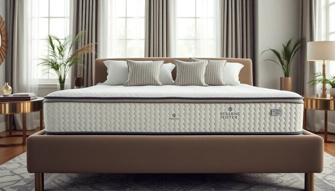 Shop the Stearns and Foster sale for luxurious mattresses with elegant design and comfort.