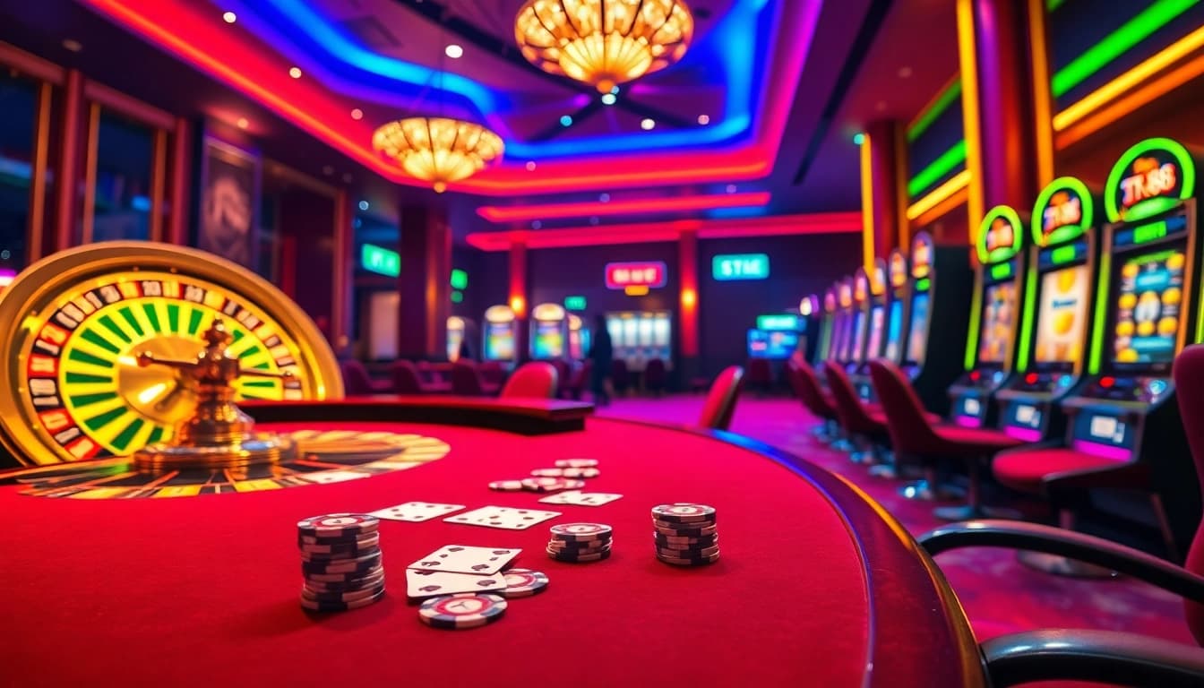 Players enjoying the excitement of TK 88 at a luxurious casino poker table.