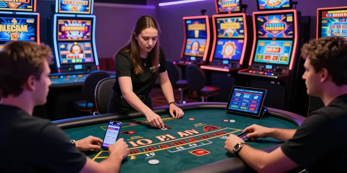 The exciting world of credit card casinos at ieee.org.uk featuring players enjoying live dealer games and vibrant slot machines.
