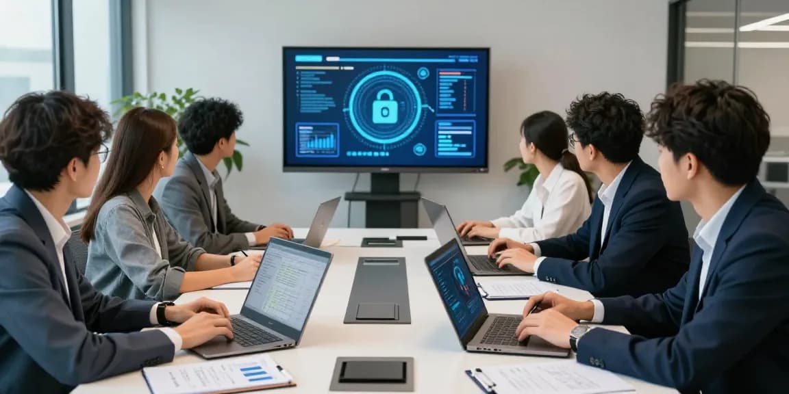 Team discussing it support for small business strategies in a modern office.