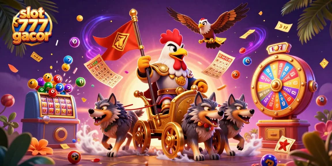 Engage with thrilling slot 777 gacor action in an ultra-detailed casino scene full of vibrant games and symbols.