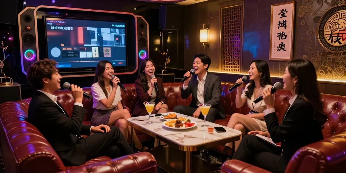 강남가라오케 https://www.gangnammicroom.com 고급스러운 노래방에서 즐거운 모임 모습