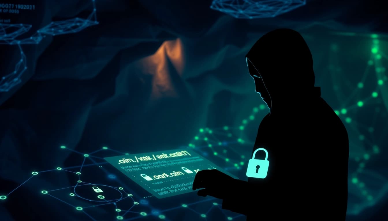 The Hidden Wiki digital interface showcasing .onion links in a mysterious dark web environment