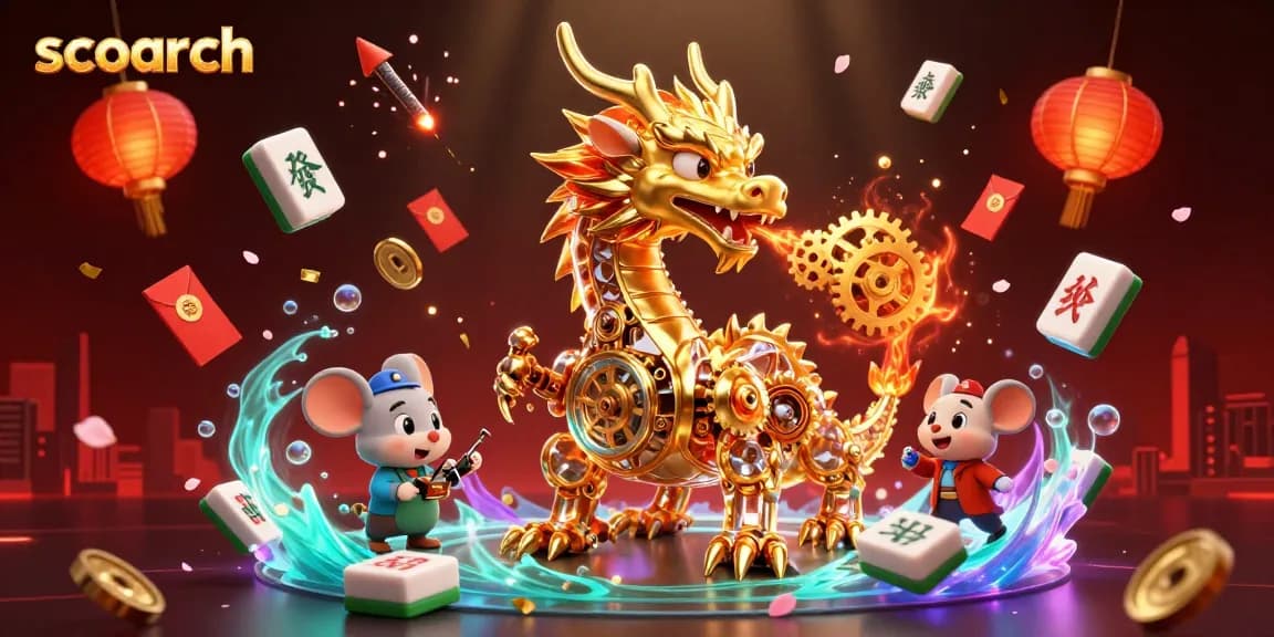 Engage in thrilling gaming action at scoarch with an ultra-detailed 3D casino illustration.