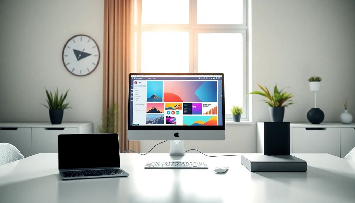 Engaging workspace showcasing bright edmonton web design in progress with modern elements.