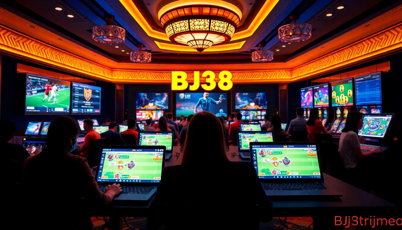 Experience the thrilling BJ38 online betting platform with exciting games and dynamic visuals.