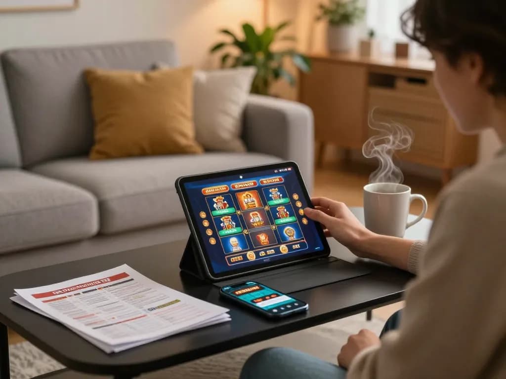 Engaged gaming session on king garuda138 site with personalized strategies in cozy living room