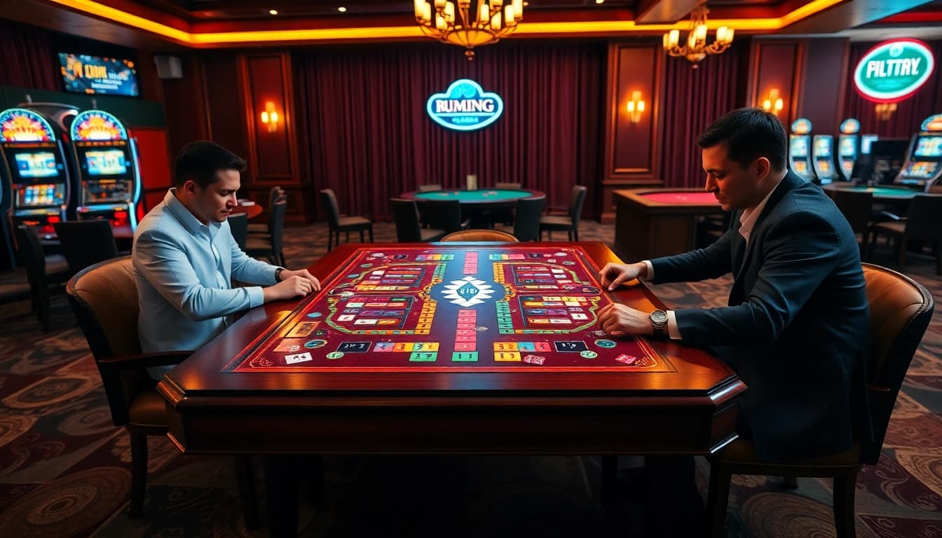 Experience the thrill of רמיקוב אונליין with a vibrant casino atmosphere featuring strategic gameplay.