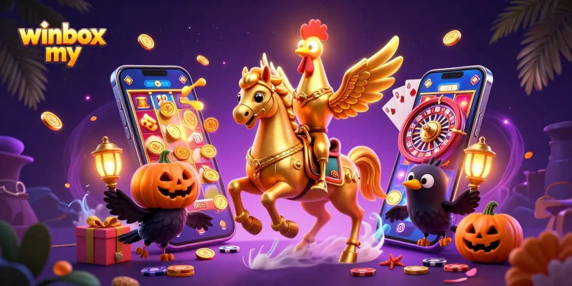 Experience the thrill of winbox my with vibrant slot games and dynamic casino elements in a rich 3D scene.