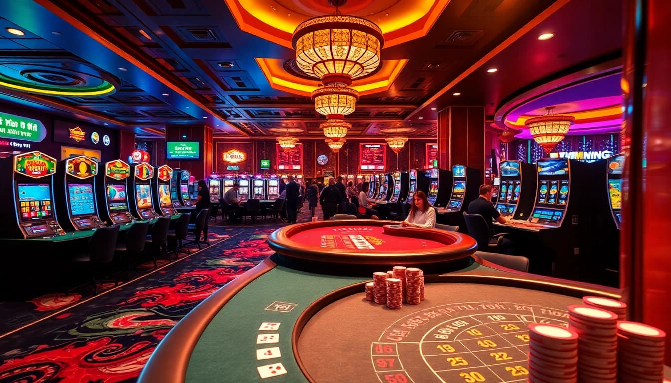 KJC AC 3 immersive casino experience with thrilling tables, dice, and slot machines.