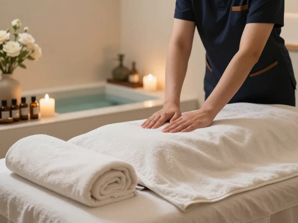 Serene 서초스웨디시 massage therapy room featuring a massage table and calming decor.
