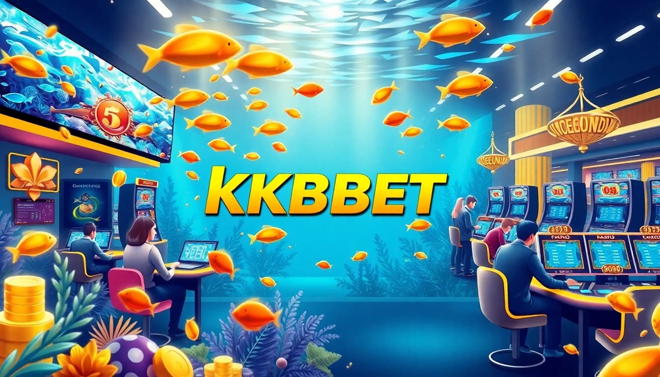 bắn cá KBBET game interface highlights vibrant underwater graphics and player interaction