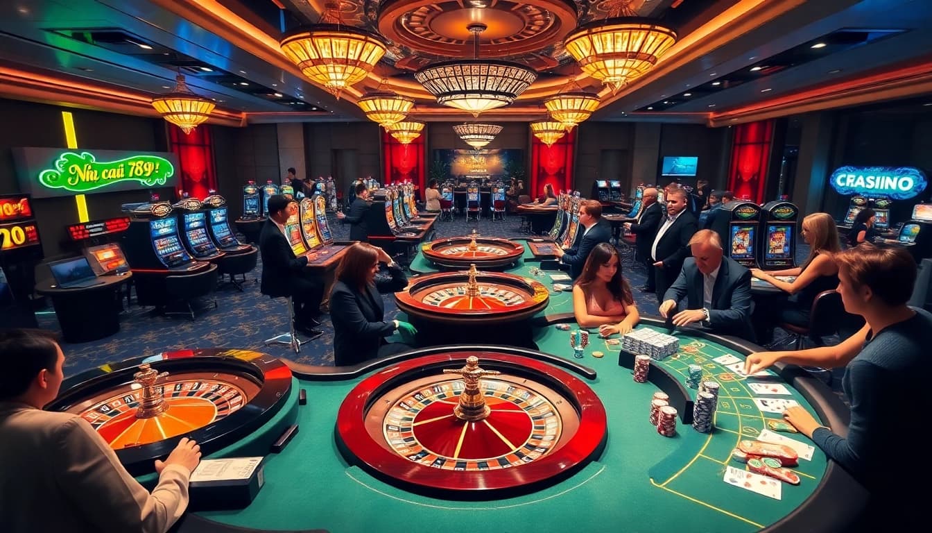 Engage in thrilling games at Nhà Cái 789P with vibrant casino atmosphere.