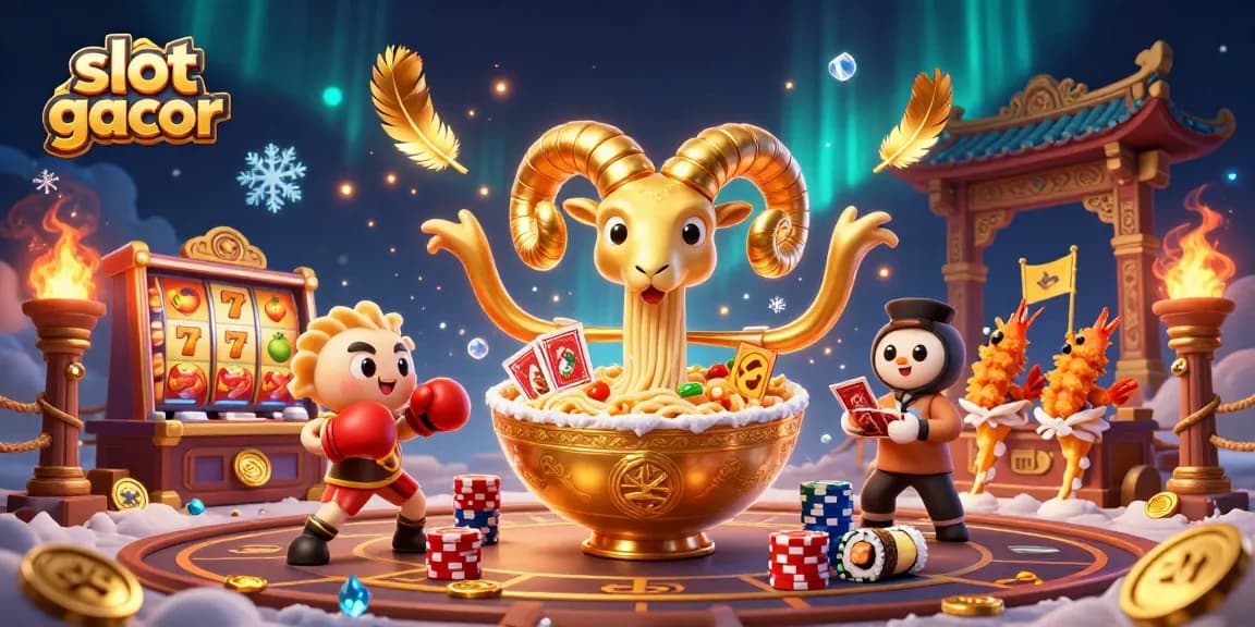 Engage in vibrant slot gacor action featuring colorful characters in a dynamic casino scene.