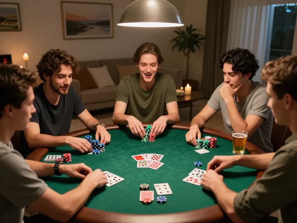 Engaging scene of a friendly poker game showcasing the excitement of bonus new member 100 benefits.