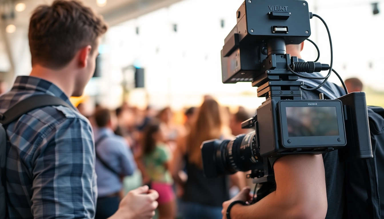 Capture mobile production services in action at an outdoor event with vibrant energy.