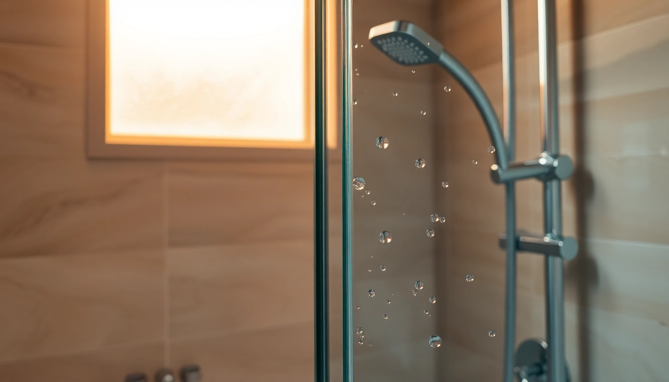 Experience elegant showers with a sleek design and polished features in a luxurious setting.