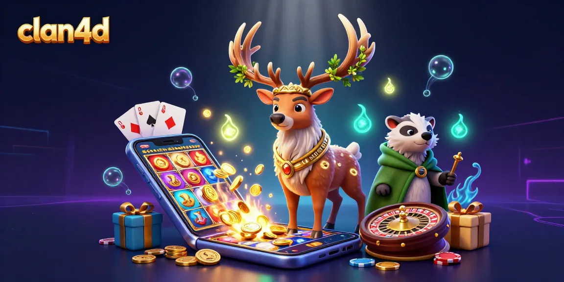 Experience the excitement of clan4d gaming with colorful slots and dynamic casino elements.