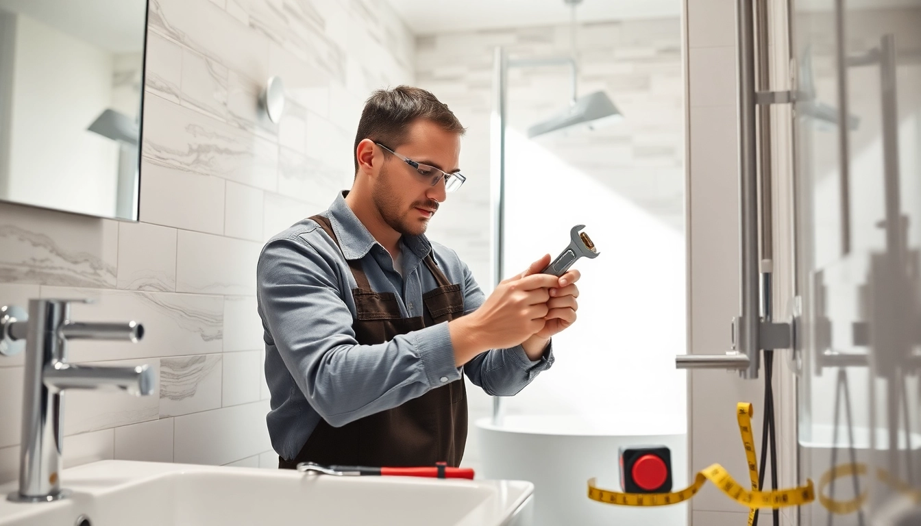 Installation eines Sanitärsystems durch sonni sanitär GmbH in modernem Badezimmer.