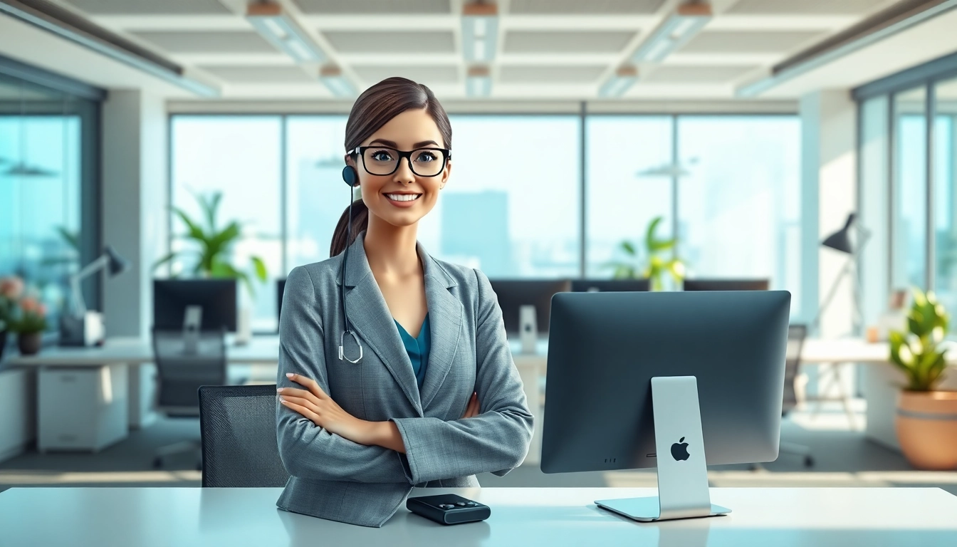 Enhance productivity with an assistant for enterprise in a modern office setting.