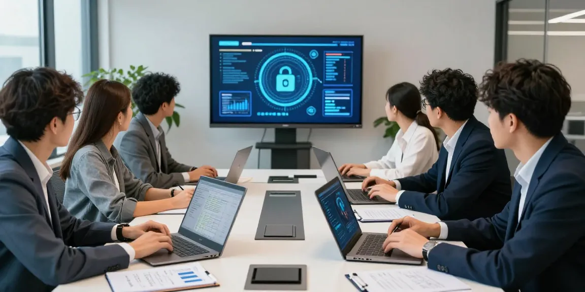 Team discussing it support for small business strategies in a modern office.