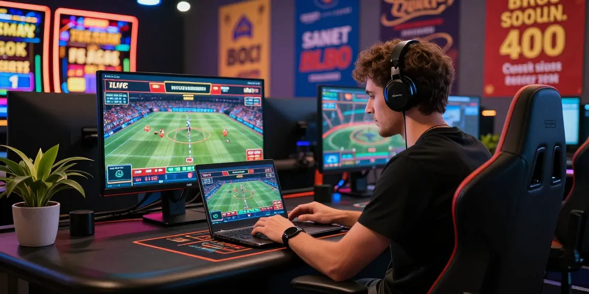 Exciting online gaming environment at https://sh-bet.com/ with vibrant visuals and a player engaging in sports betting.