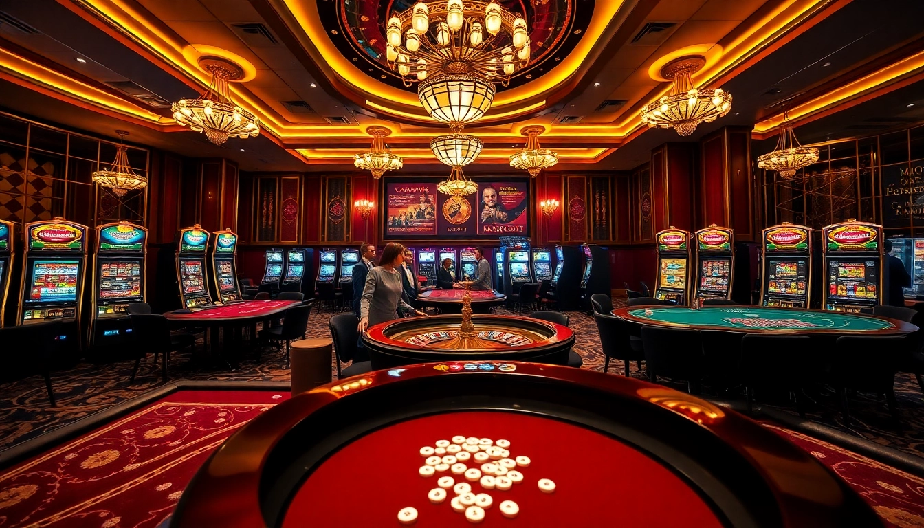 Players enjoying the excitement of 555win com with luxurious casino elements and engaging games.
