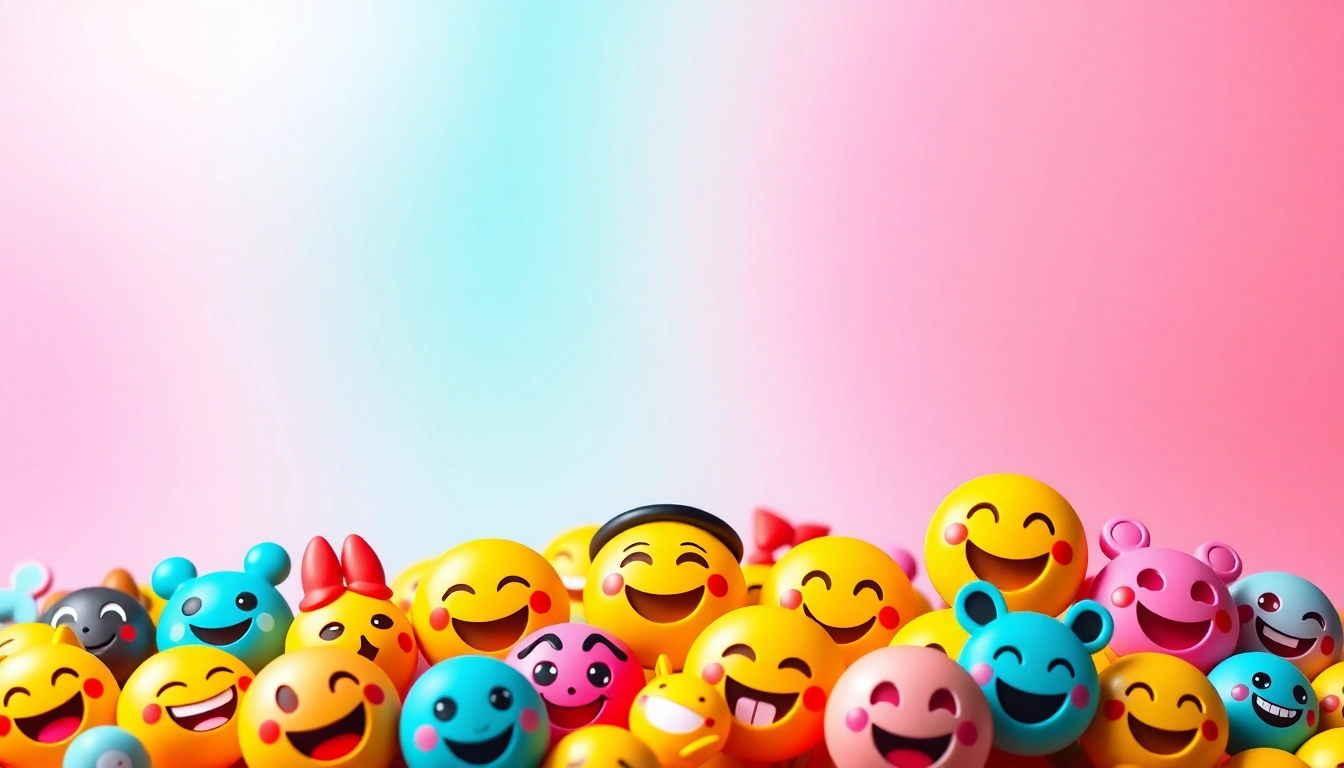 TikTok emojis displayed in a colorful, lively digital interface emphasizing creativity and engagement.