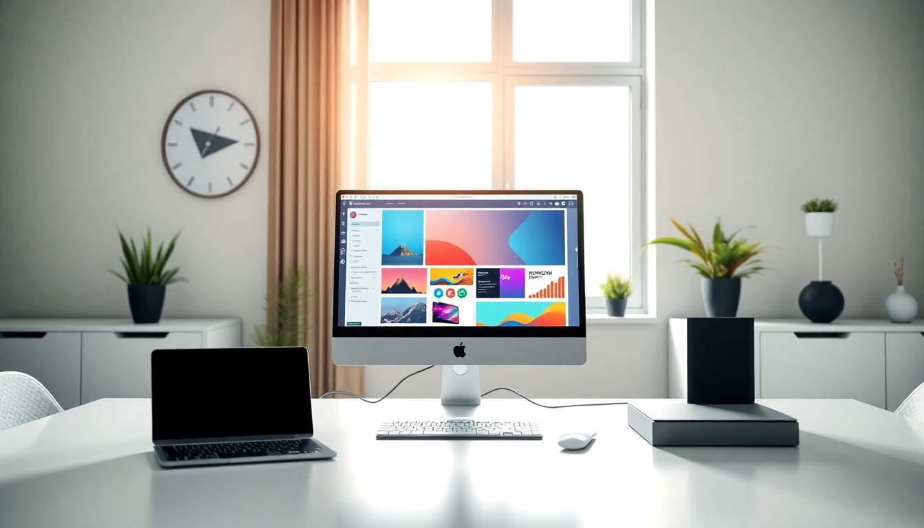Engaging workspace showcasing bright edmonton web design in progress with modern elements.