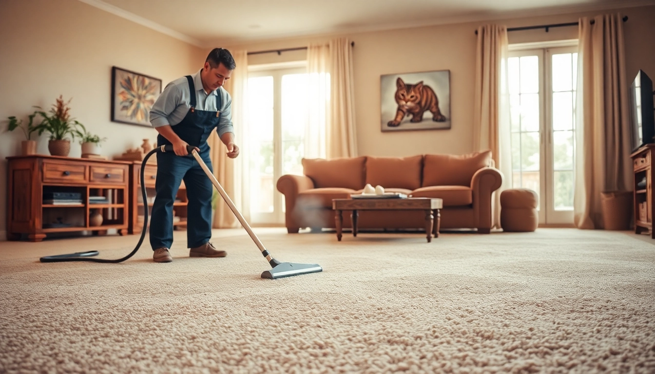 Carpet cleaning lincoln ca technician expertly cleaning a rug in a bright home.