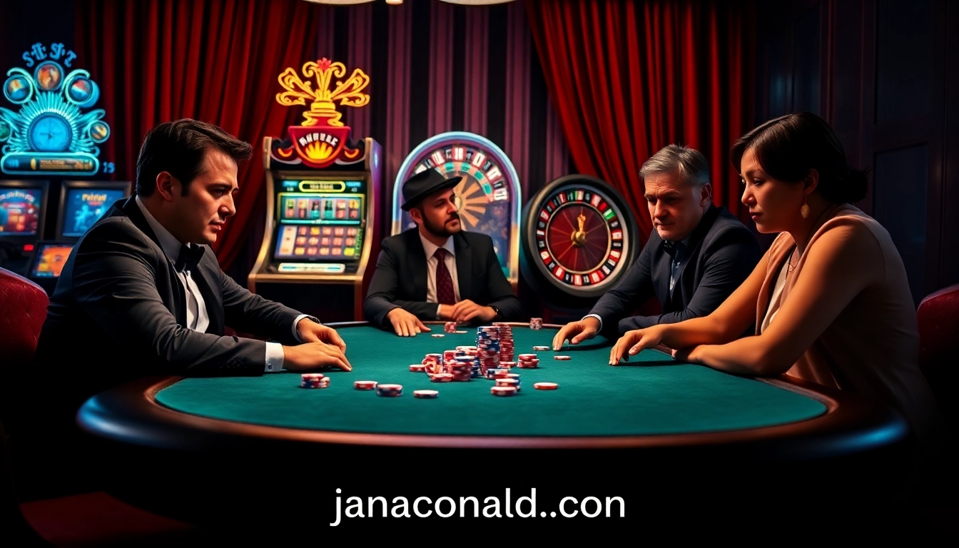 Adegan permainan poker taruhan tinggi dengan fokus sangat tajam, menampilkan suasana kasino bergaya di jmacdonaldphoto.com.