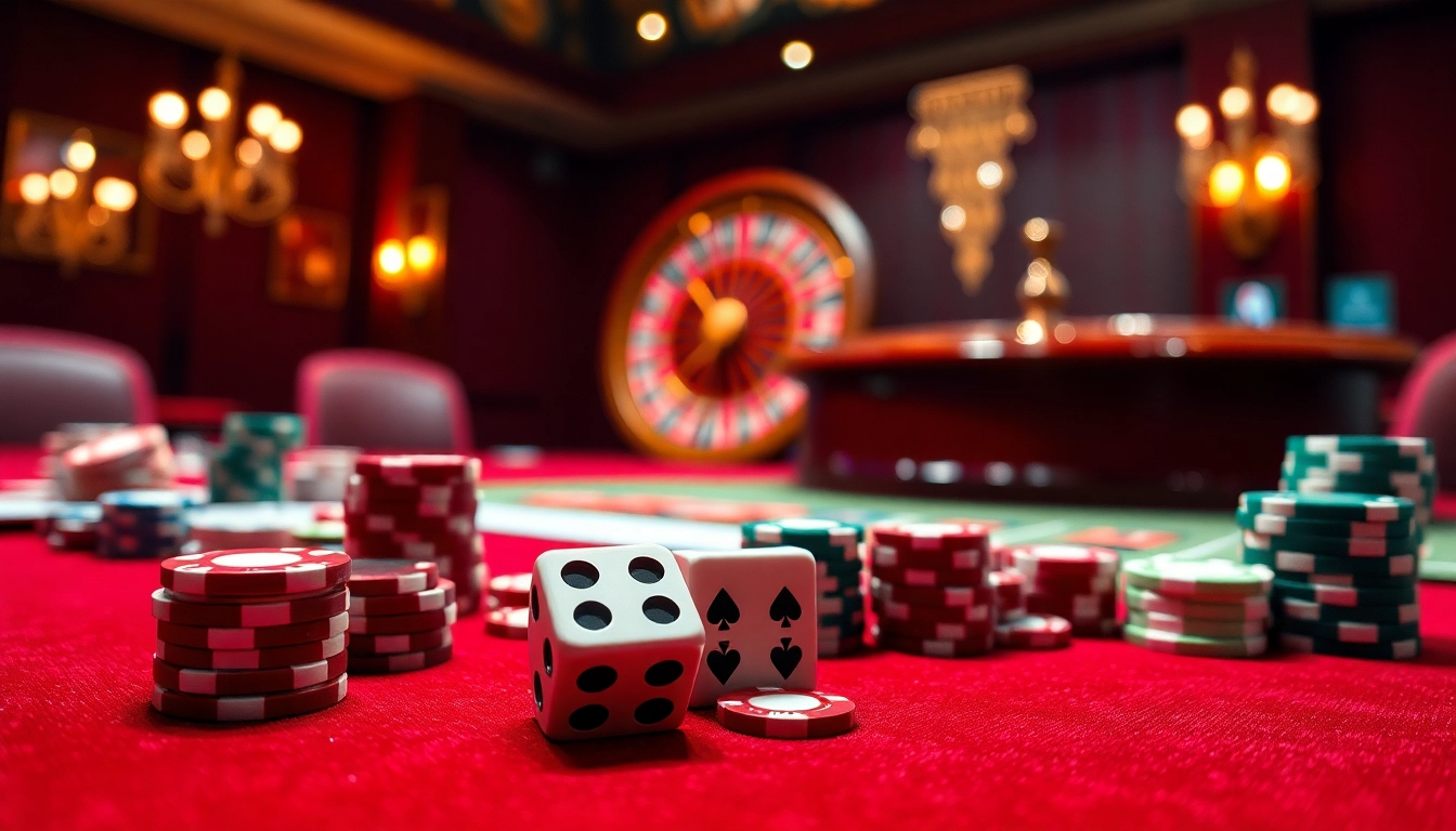 The vibrant casino scene at https://go99.observer/ showcases poker chips, winning dice, and a roulette wheel, all radiating excitement.