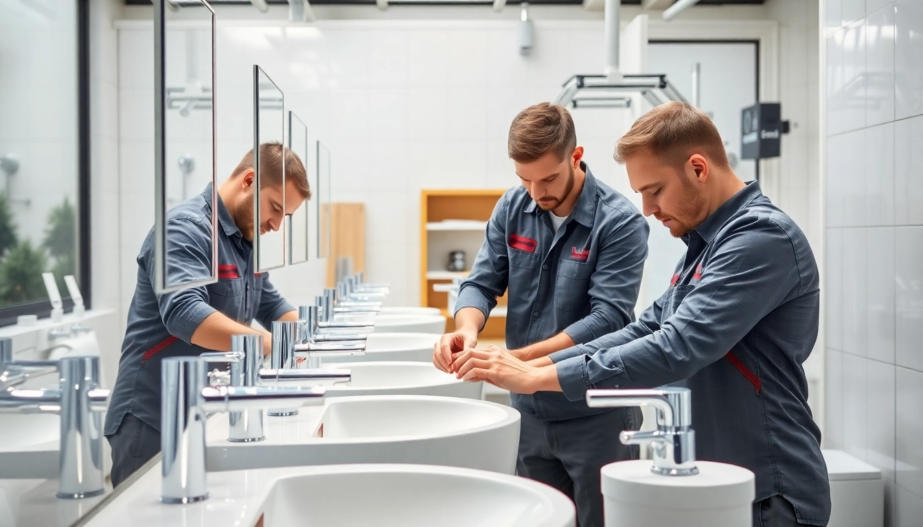 Professionelle Montage bei sonni sanitär GmbH, die hochwertige Badinstallationen zeigt.