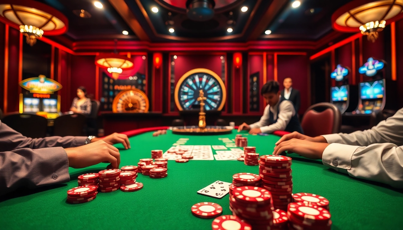 Experience high-stakes poker at 8fly886.com’s elegant casino table setting.