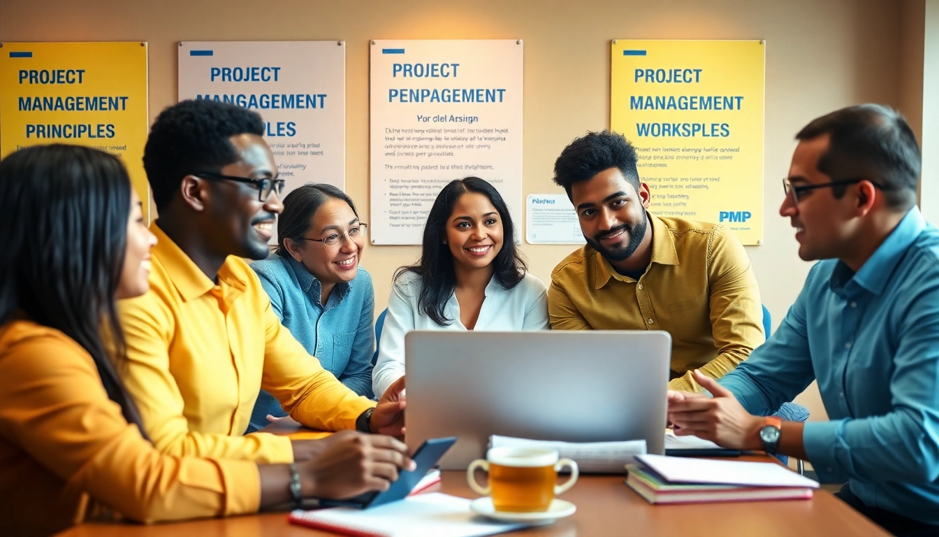 PMP exam support through collaborative study sessions in a workshop environment.