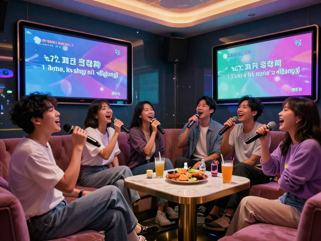 강남 도파민에서 친구들과 함께 노래 부르는 즐거운 모습