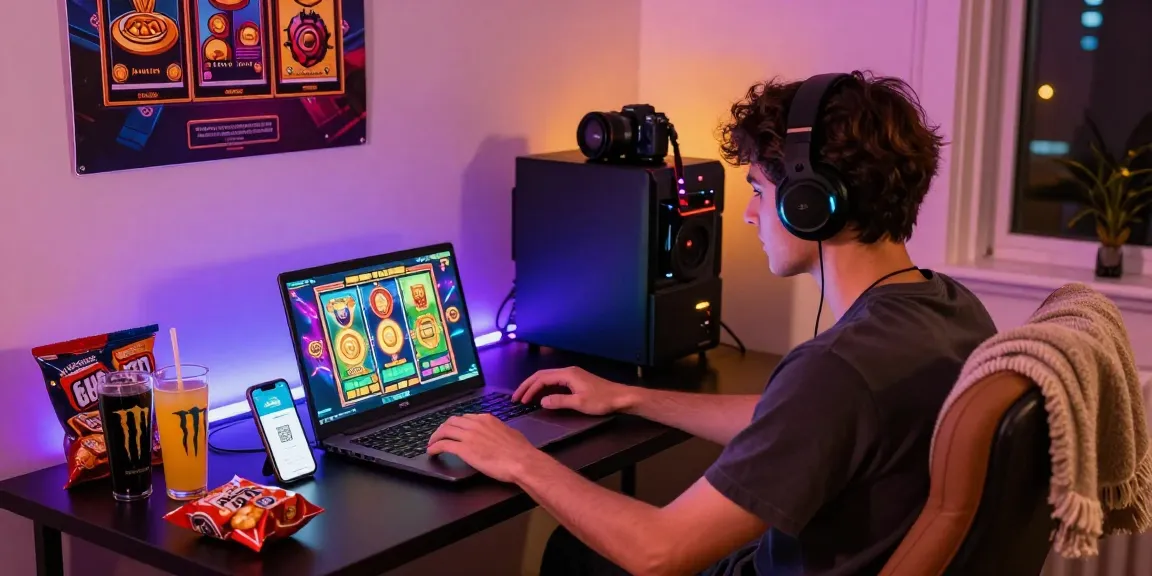 Exciting online gaming setup featuring slot deposit 1k in a cozy atmosphere.