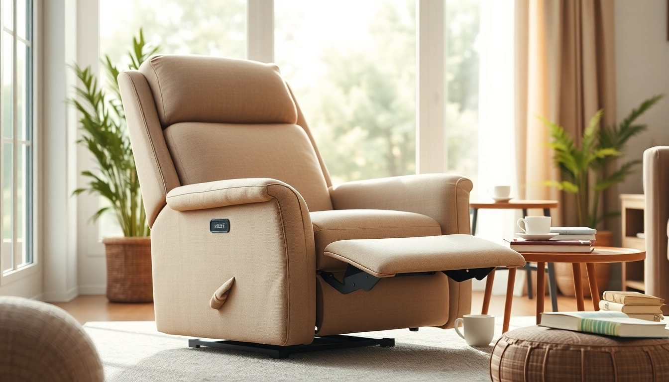 Relax in a lift chair recliner with heat and massage, offering comfort in a cozy living room setting.