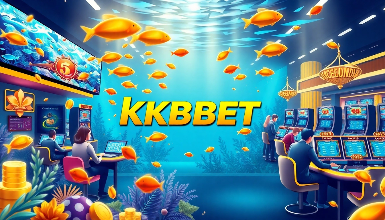 bắn cá KBBET game interface highlights vibrant underwater graphics and player interaction
