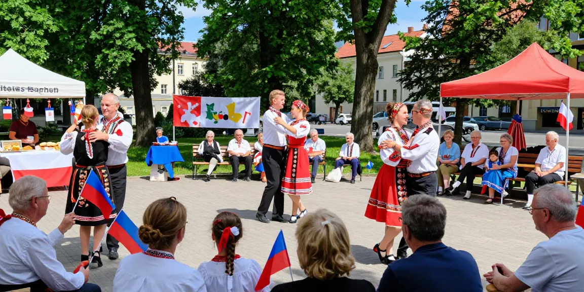 Gathering at Polish cultural event from https://www.sfpol.com/ showcasing community activities and heritage.