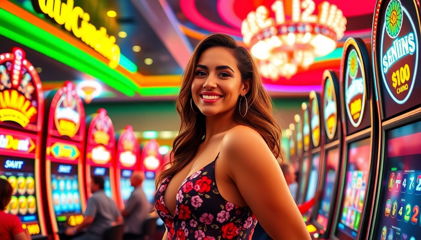 Vegas hero celebrating wins at a vibrant casino, embodying the thrill of gaming.
