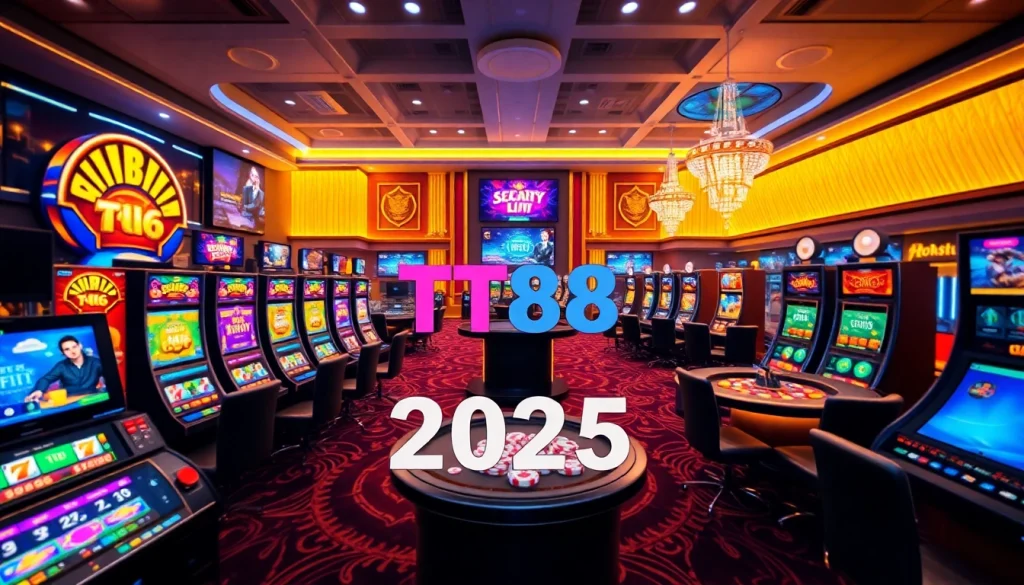 TT88 online casino showcasing vibrant gaming environment and players enjoying thrilling slots and table games.