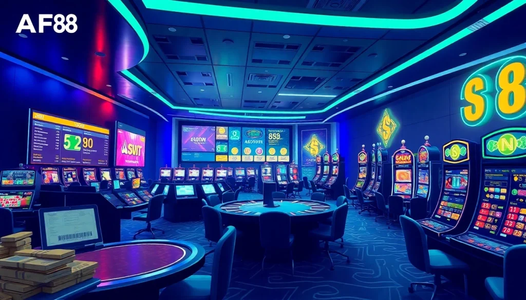 Experience the engaging atmosphere of AF88, a trusted online betting platform, showcasing exciting games and USDT transactions.
