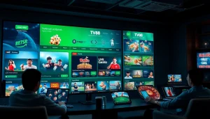 TV88 online betting platform interface showcasing diverse gaming options and secure transactions