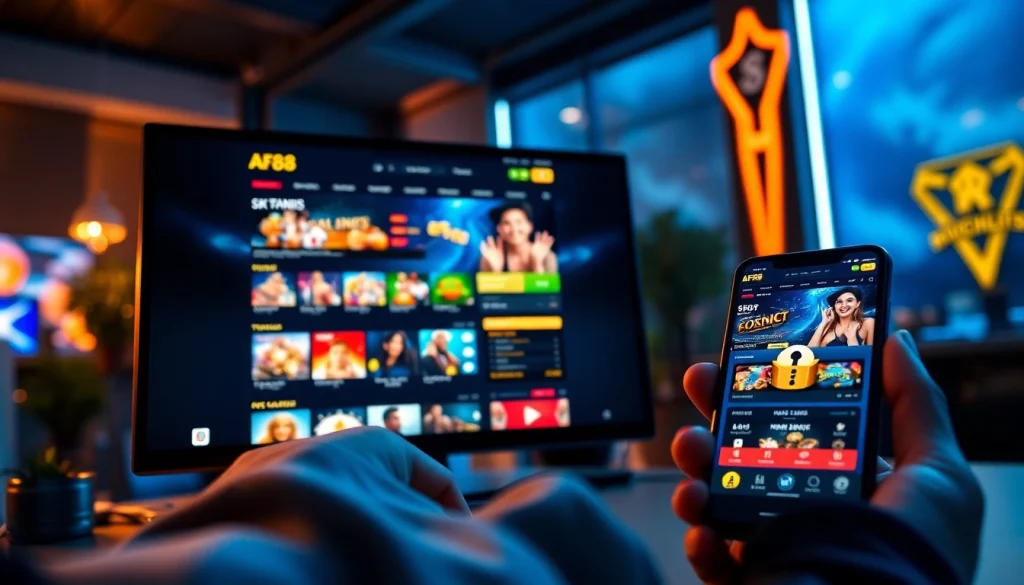 AF88 online betting platform showcasing user-friendly interface and engaging games.