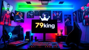 79king gaming setup showcasing high-end gear and vibrant lighting.